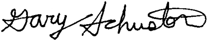 Signature of Gary Schuster